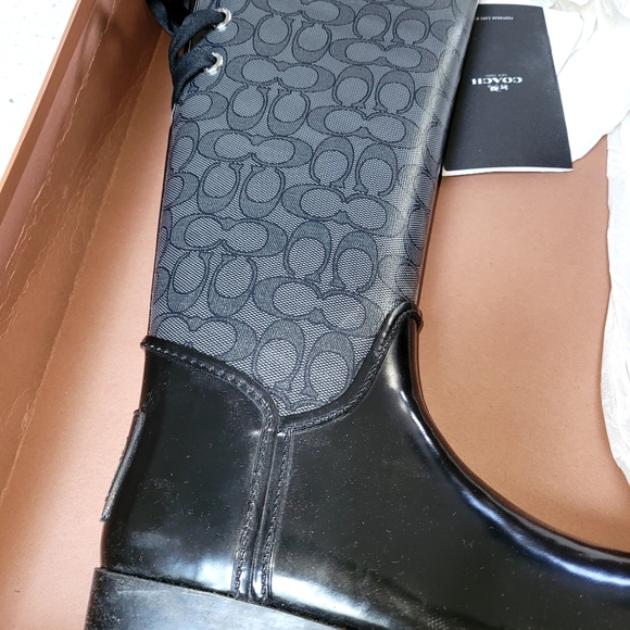 - Coach Tristee rubber rain boots, lined with faux fur obo - Picture 6 of 8